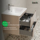 Тумба с умывальником, подвесная, 60 см, капучино, Эдифис (Edifice), IDDIS, EDI60C0i95K подходит умыв. 0106000i28