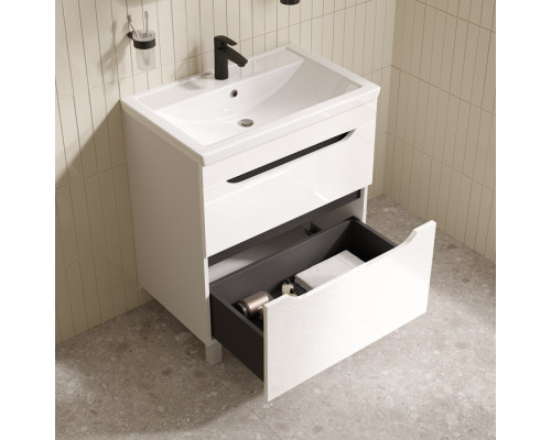 Тумба с умывальником, напольная, 70 см, белый, Рэй (Ray), IDDIS, RAY70WFi95K подходит умыв. 4077000i28