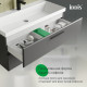 Тумба с умывальником, подвесная, 100 см, серый, Слайд Икс (Slide X), IDDIS, SLX10G0i95K подходит умыв. 4511000i28