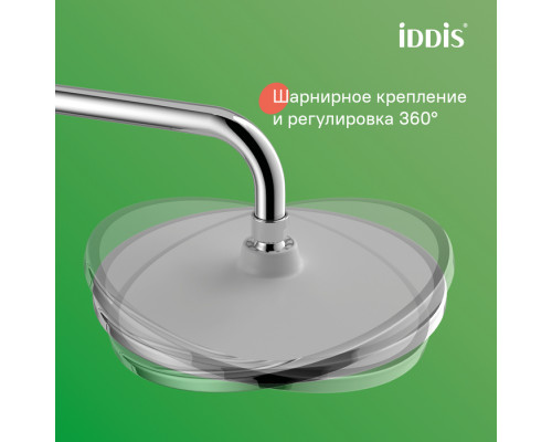 Душевая система с тропическим душем и изливом, хром глянцевый, Эйгер (Aiger), IDDIS, AIGSB3Fi06