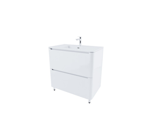 Тумба с умывальником, напольная, 80 см, белая, Эдифис (Edifice), IDDIS, EDI80WFi95K