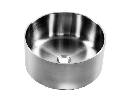 Раковина Ring380 MELANA ProfLine 1,2/160 САТИН накладная круглая Ring380, БЕЗ донного клапана
