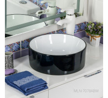 Раковина MELANA MLN-7078ABW (черно-белая)
