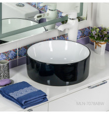 Раковина MELANA MLN-7078ABW (черно-белая)