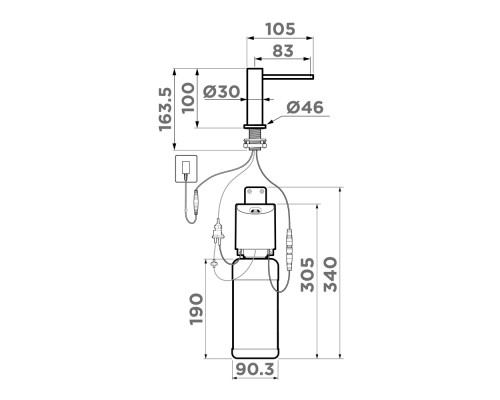 Omoikiri OM-09 Sensor GB латунь/графит