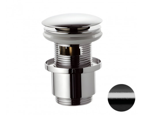 Донный клапан с переливом 1”1/4 Remer 905CC2114CFP, черный брашированный хром