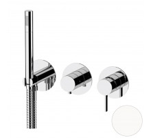 Смеситель для душа Remer Metrica MC97D2PBO, белый матовый