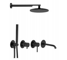 Душевая система Remer X Style X96D3SETNO, черный матовый