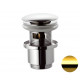 Донный клапан с переливом 1”1/4 Remer 905CC2114DO, золото глянцевое