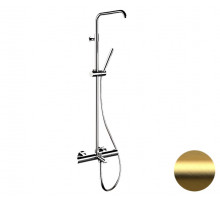 Душевая система термостатическая с изливом Remer Elegance EQ34A7MMSSOFBG, золото брашированное