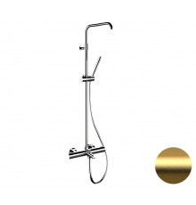 Душевая система термостатическая с изливом Remer Elegance EQ34A7MMSSOFBG, золото брашированное