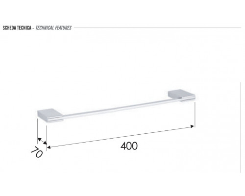 Полотенцедержатель 40 см Remer Flat FT40CR
