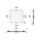 Верхний душ потолочный 44 см Remer INOX SS357EFS44