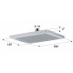 Верхний душ с шарнирным соединением 24x14 см Remer 359WX