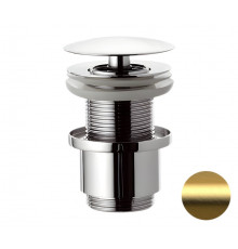 Донный клапан незапираемый без перелива 1”1/4 Remer 9072BG, золото брашированное