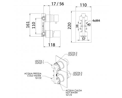 Смеситель для душа Remer Edge EG593