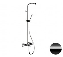 Душевая система термостатическая с изливом Remer Elegance EQ34A7MMSSOFCFP, черный брашированный хром