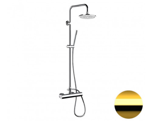 Душевая система Remer Minimal N37RX7MMM20DO, золото глянцевое