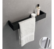 Полка с полотенцедержателем 45 см Novellini Frame R90AKFMPS45-B, цвет Silver