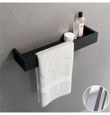Полка с полотенцедержателем 45 см Novellini Frame R90AKFMPS45-B, цвет Silver