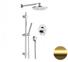 Душевая система Remer X Style X09S01OBG, золото брашированное
