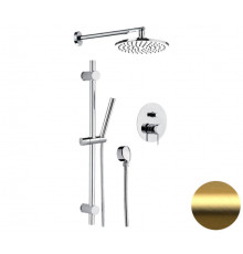 Душевая система Remer X Style X09S01OBG, золото брашированное