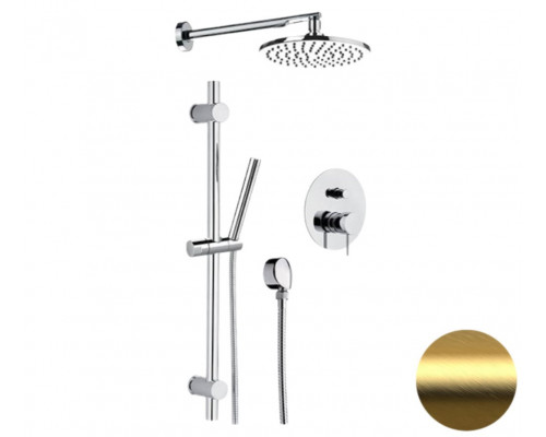 Душевая система Remer X Style X09S01OBG, золото брашированное