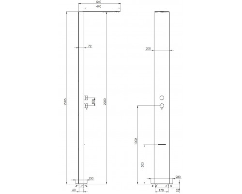 Душевая система напольная Remer 331SS