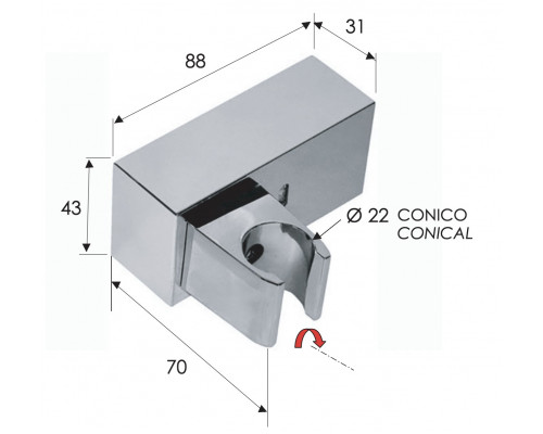 Держатель ручного душа Remer 339S