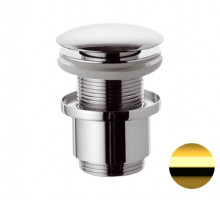 Донный клапан без перелива 1”1/4 Remer 904CC2114DO, золото глянцевое