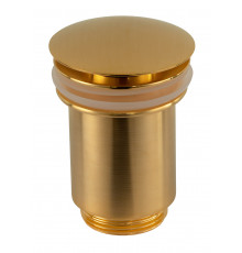Донный клапан без перелива 1”1/4 Remer 904CC114BG, золото брашированное