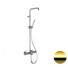Душевая система термостатическая с изливом Remer Elegance EQ34A7MMSSOFDO, золото глянцевое