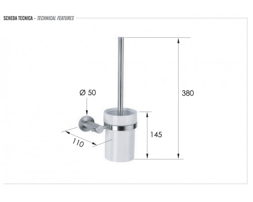Ершик Remer Minimal INOX Mi66INOXCR, нержавеющая сталь