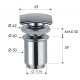 Донный клапан с переливом 1”1/4 Remer 905SCC114