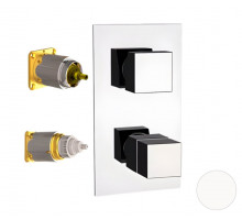 Смеситель термостатический для душа Remer Q-Elegance QT92KBBO, белый матовый