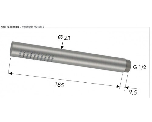 Ручной душ Remer INOX SS317MMX, нержавеющая сталь