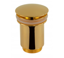 Донный клапан без перелива 1”1/4 Remer 904CC114DO, золото глянцевое