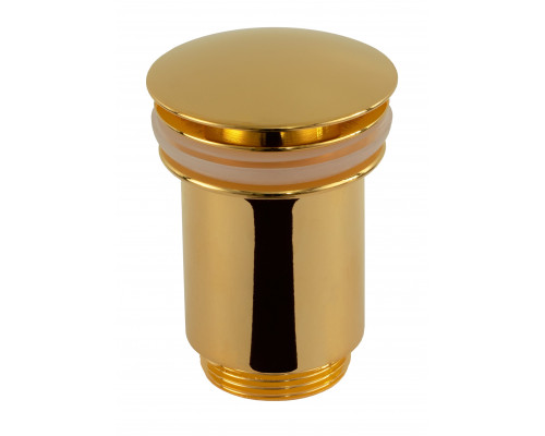 Донный клапан без перелива 1”1/4 Remer 904CC114DO, золото глянцевое