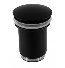 Донный клапан с переливом 1”1/4 Remer 905CC114NO, черный матовый