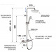 Душевая система термостатическая Remer EQ32A8CPAD20