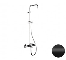 Душевая система термостатическая с изливом Remer Elegance EQ34ASSDNO, черный матовый