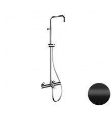 Душевая система термостатическая с изливом Remer Elegance EQ34ASSDNO, черный матовый