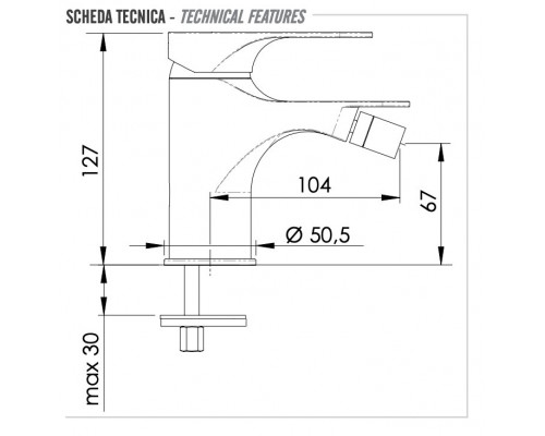 Смеситель для биде Remer Class Line L21
