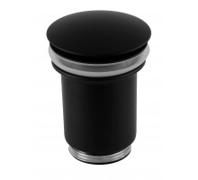 Донный клапан без перелива 1”1/4 Remer 904CC114NO, черный матовый