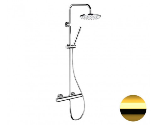 Душевая система термостатическая Remer Elegance EQ32X7MMM20DO, золото глянцевое