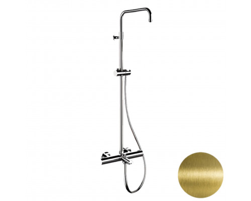 Душевая система термостатическая с изливом Remer Elegance EQ34ASSDVO, латунь состаренная