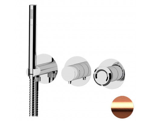 Смеситель для душа Remer Element ET97D3PRP, медь брашированная