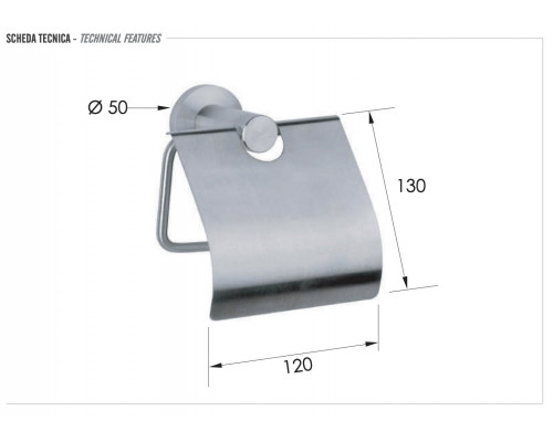 Бумагодержатель Remer Minimal INOX Mi60INOXCR, нержавеющая сталь