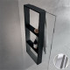 Полка тройная с крючком 35х90 см Novellini Frame R90AKFPO3590-B, цвет Silver