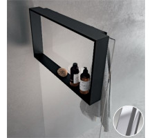 Полка с крючком 60x40 см Novellini Frame R90AKFPO4070-B, цвет Silver
